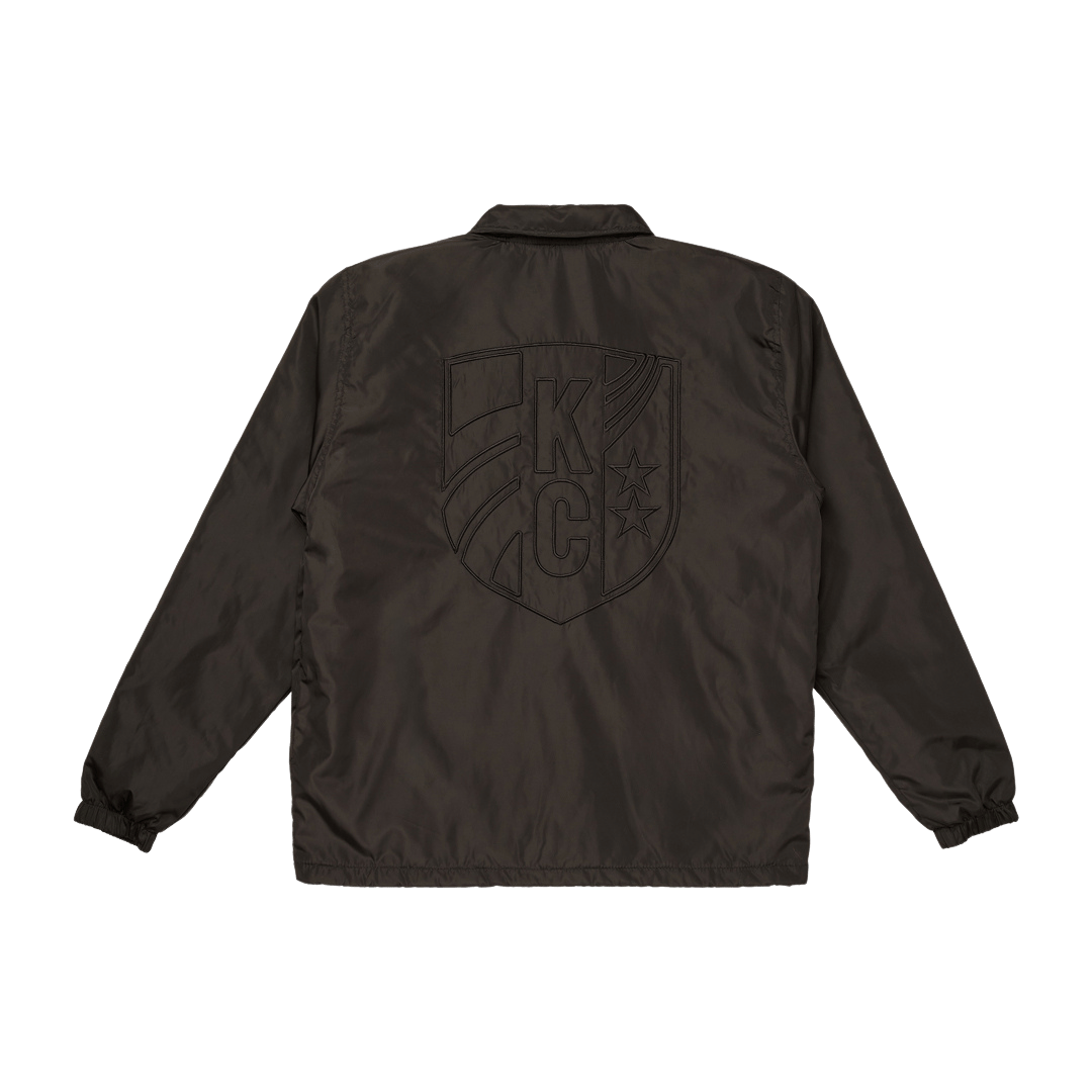 Unisex Black Tonal Coach Jacket Back