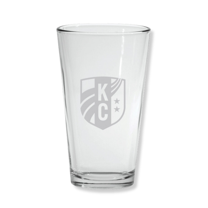 KC Current Logo Glass Pint Glass