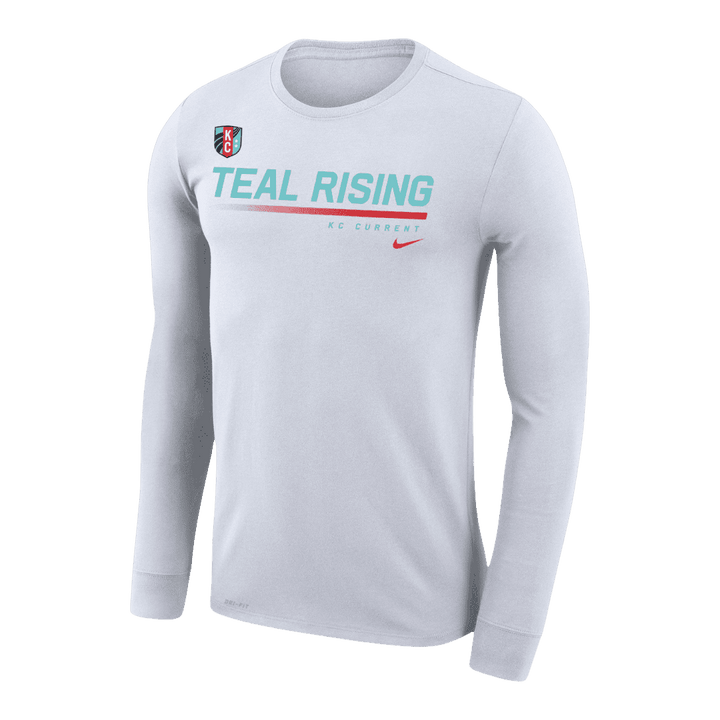 KC Current Unisex Nike Legend Teal Rising LS Crewneck