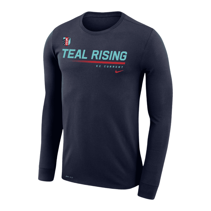 KC Current Unisex Nike Legend Teal Rising LS Crewneck