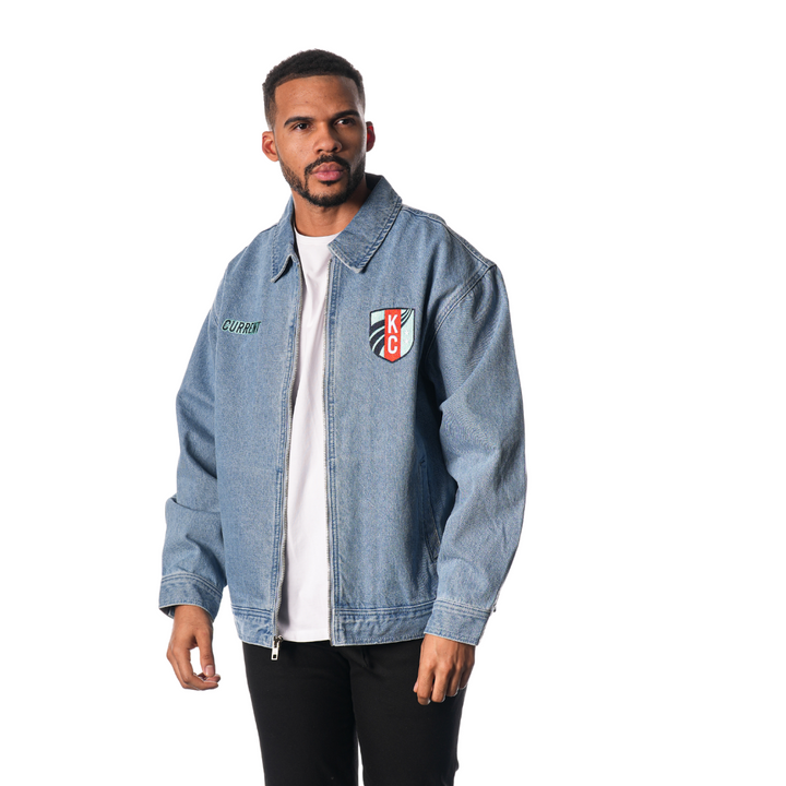 KC Current Unisex Wild Collective Denim Bomber Jacket