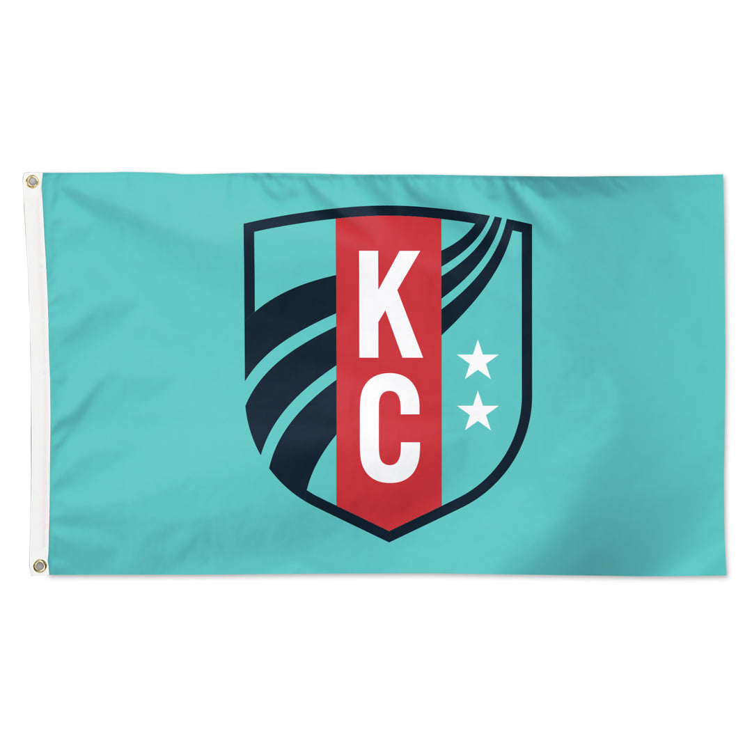 KC Current Teal Logo Flag